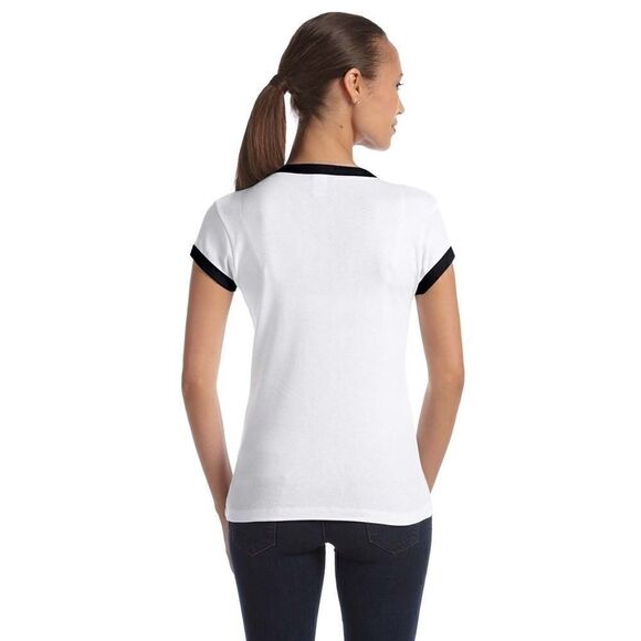 Medium White and Black Classic Chaser Tee - Picture 7 of 8
